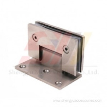 Square Bevel 90 Degree Single Bathroom Glass Clamp